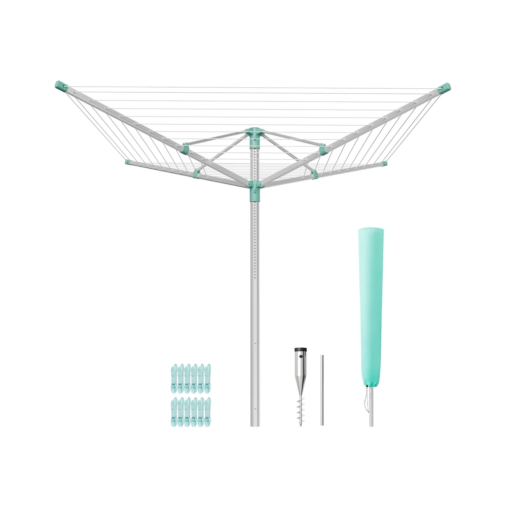 Étendoir à linge parapluie réglable pour usage extérieur
