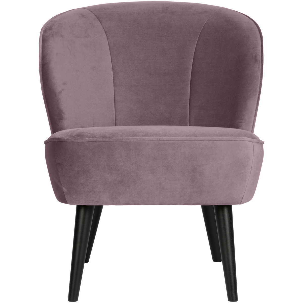 WOOOD fauteuil Sara - Velvet - Warm Lila - 59x71x70