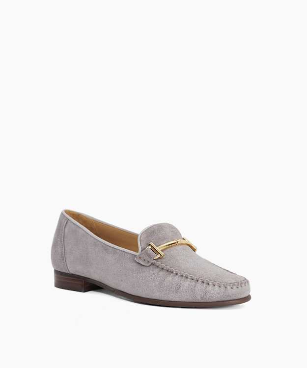 Gilli T Blue - Suede Snaffle Trim Loafers