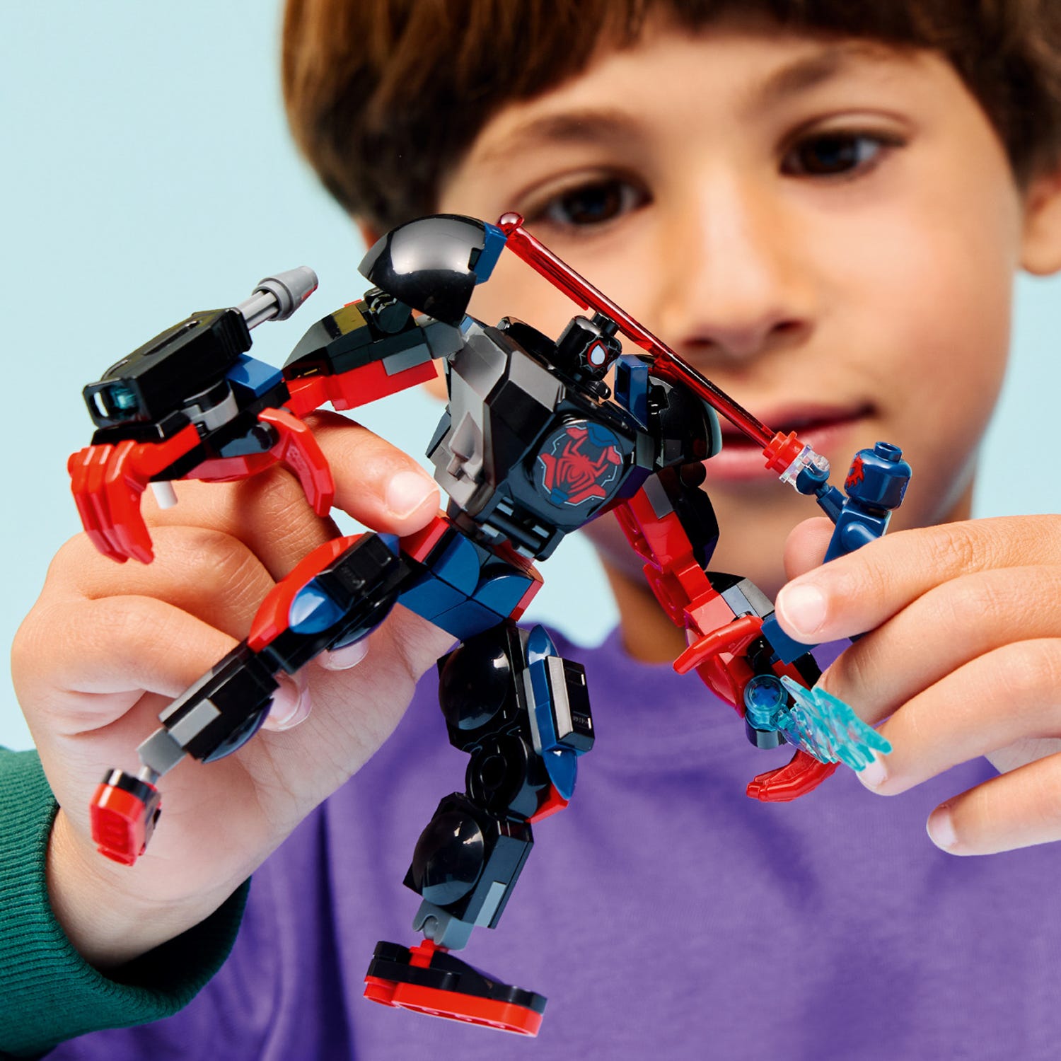 Mech Miles Morales vs Spiderman 2099 Lego Marvel