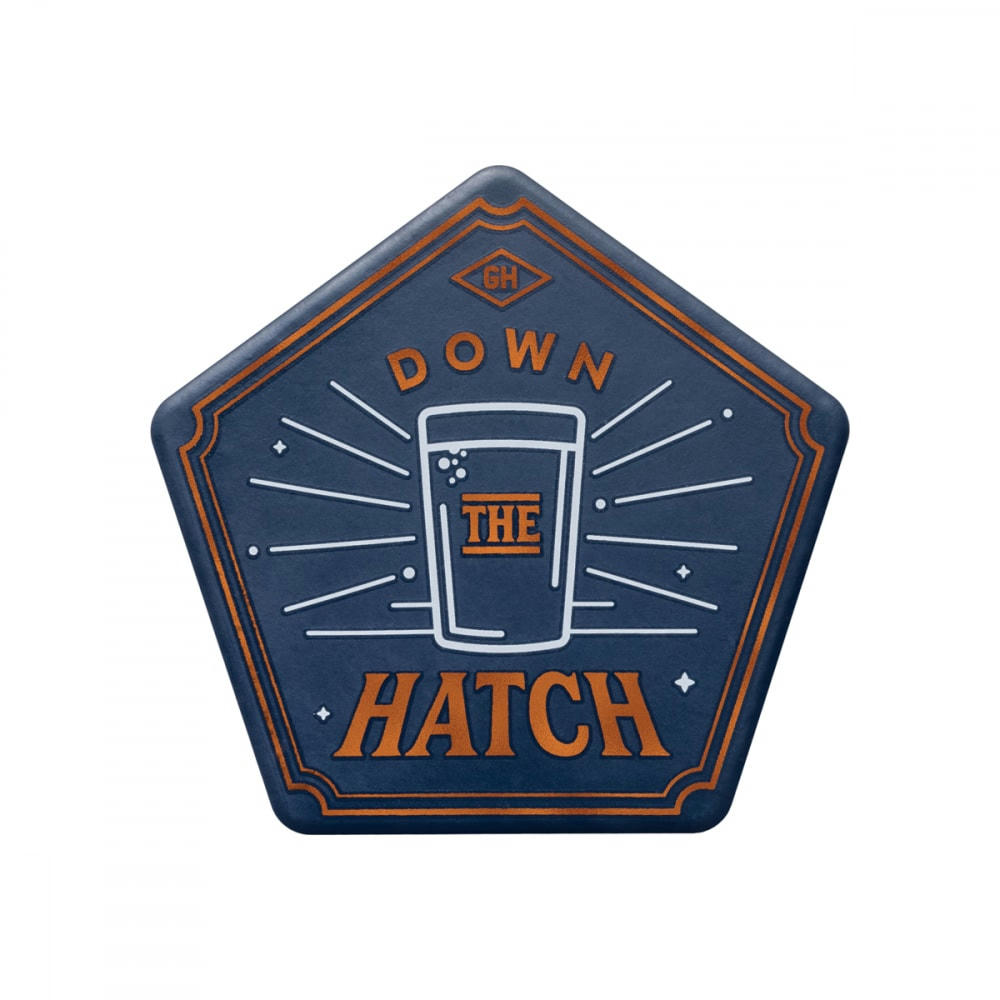 - Lot de 4 dessous de verres pentagonaux céramique bleu