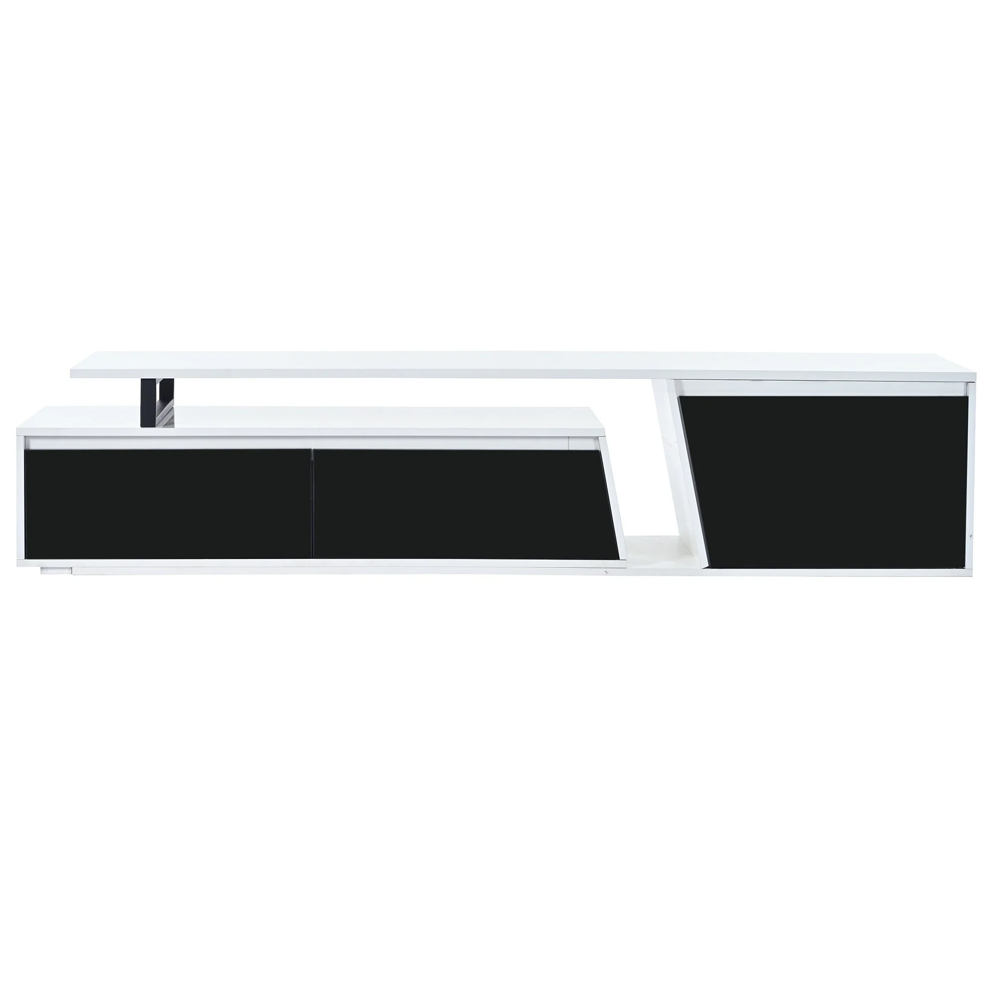 Modern, Minimalist Rectangle Extendable TV Stand Up to 100'' - 70.7 D x 15.7 W x 15.7 H