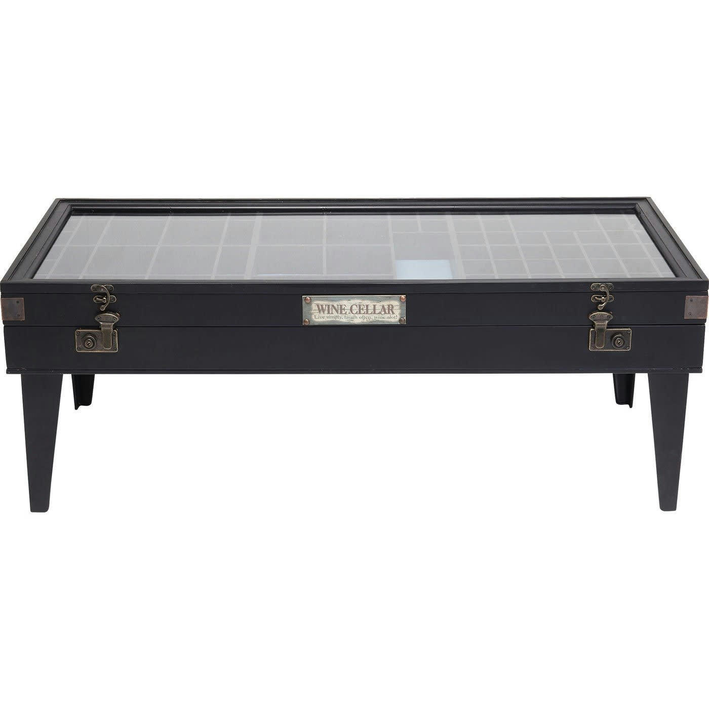 COLLECTOR - Table basse en sapin massif et acier