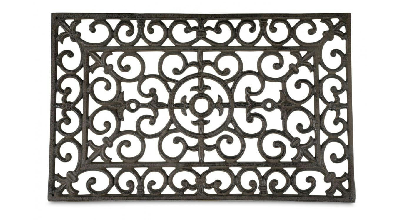 - Paillasson Rectangulaire Fonte Marron 56x35x2cm