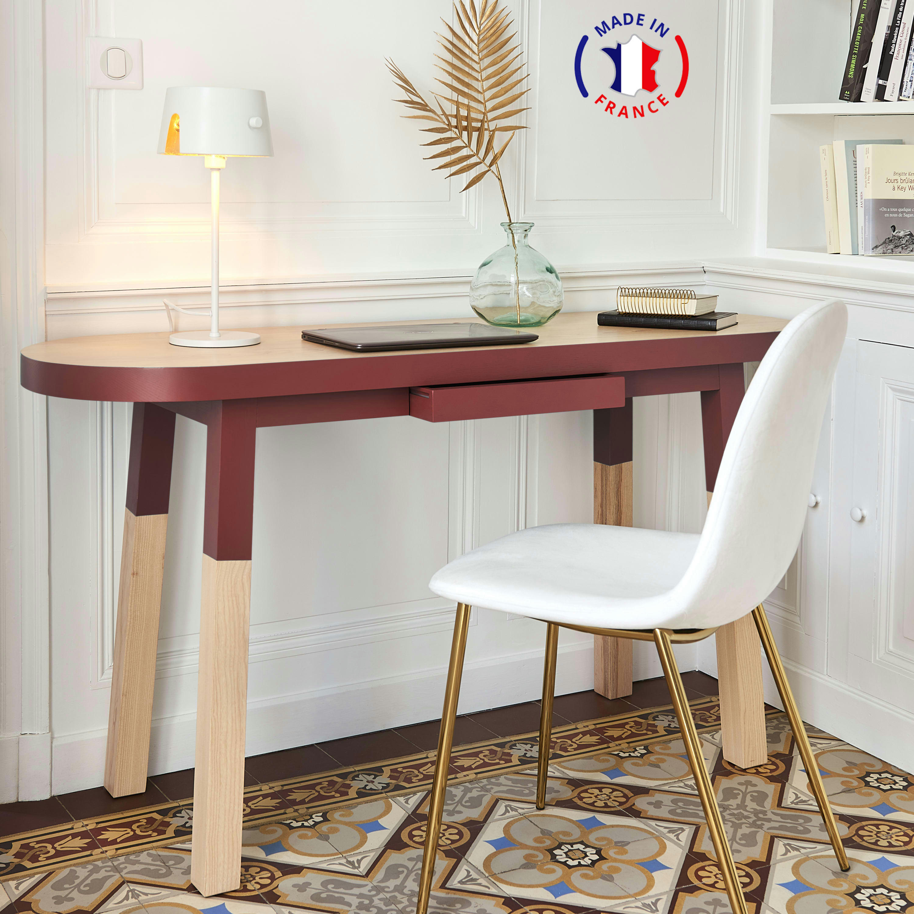 EGEE - Bureau Console 100 cm, 100% frêne massif