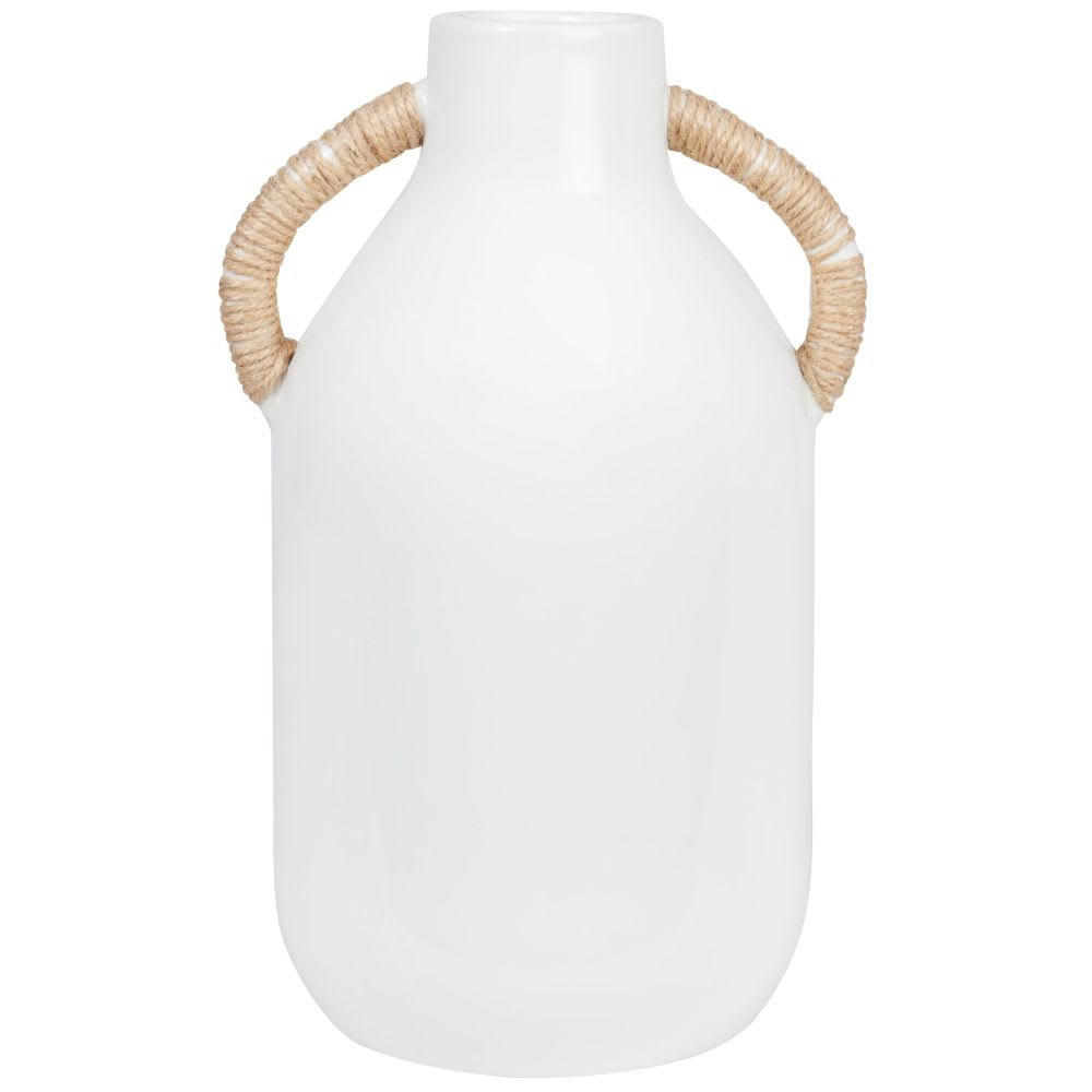 - Vase en dolomite beige avec anses H26