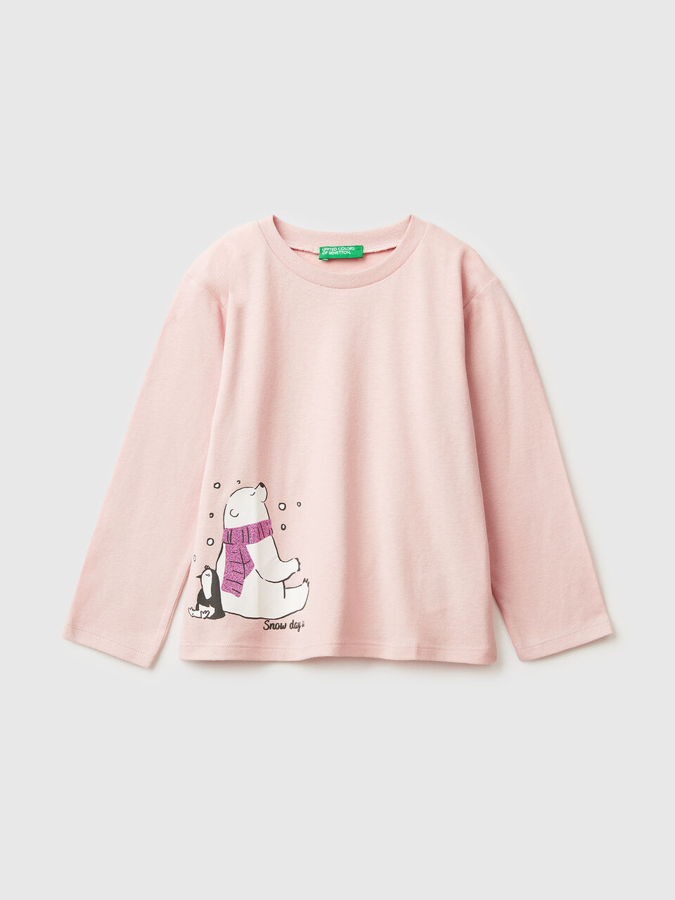 T-shirt with glittery print