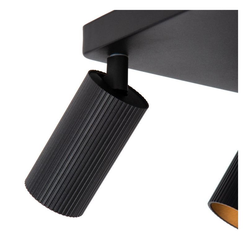 Spot LED Clubs noir GU10 4 x 40 W LUCIDE