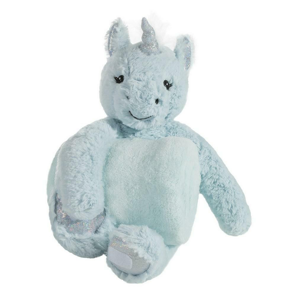 Kocyk dziecięcy 75x100 Toy niebieski pluszak zabawka
