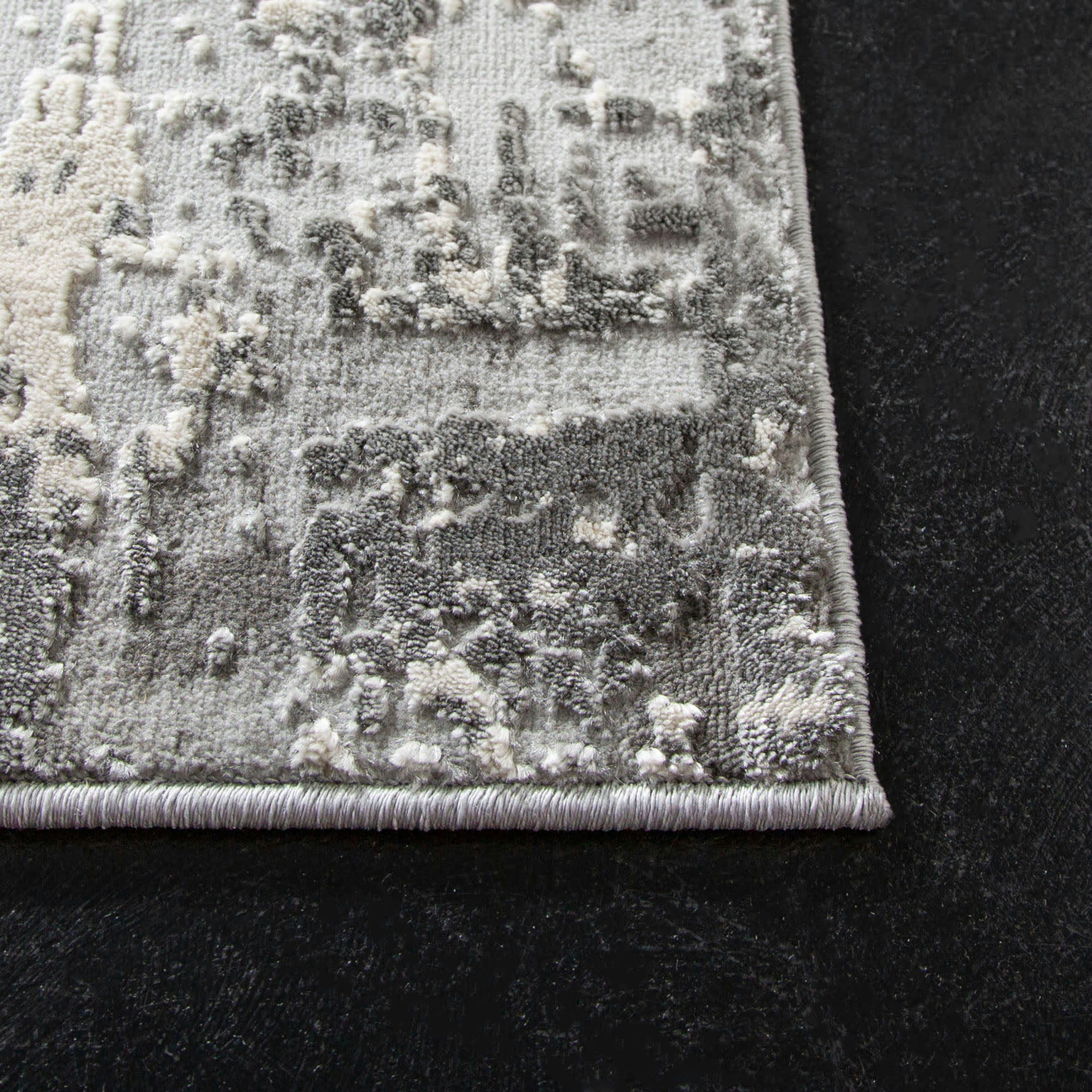 INVISTA - Tapis de salon interieur en gris & bleu, 122 x 183 cm