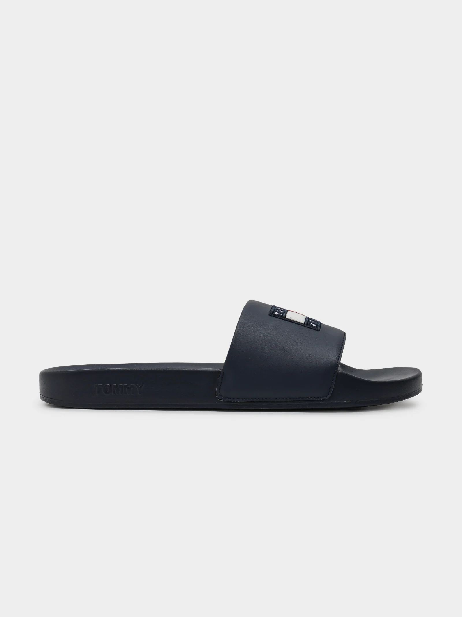 Mens Corduroy Tommy Badge Pool Slides