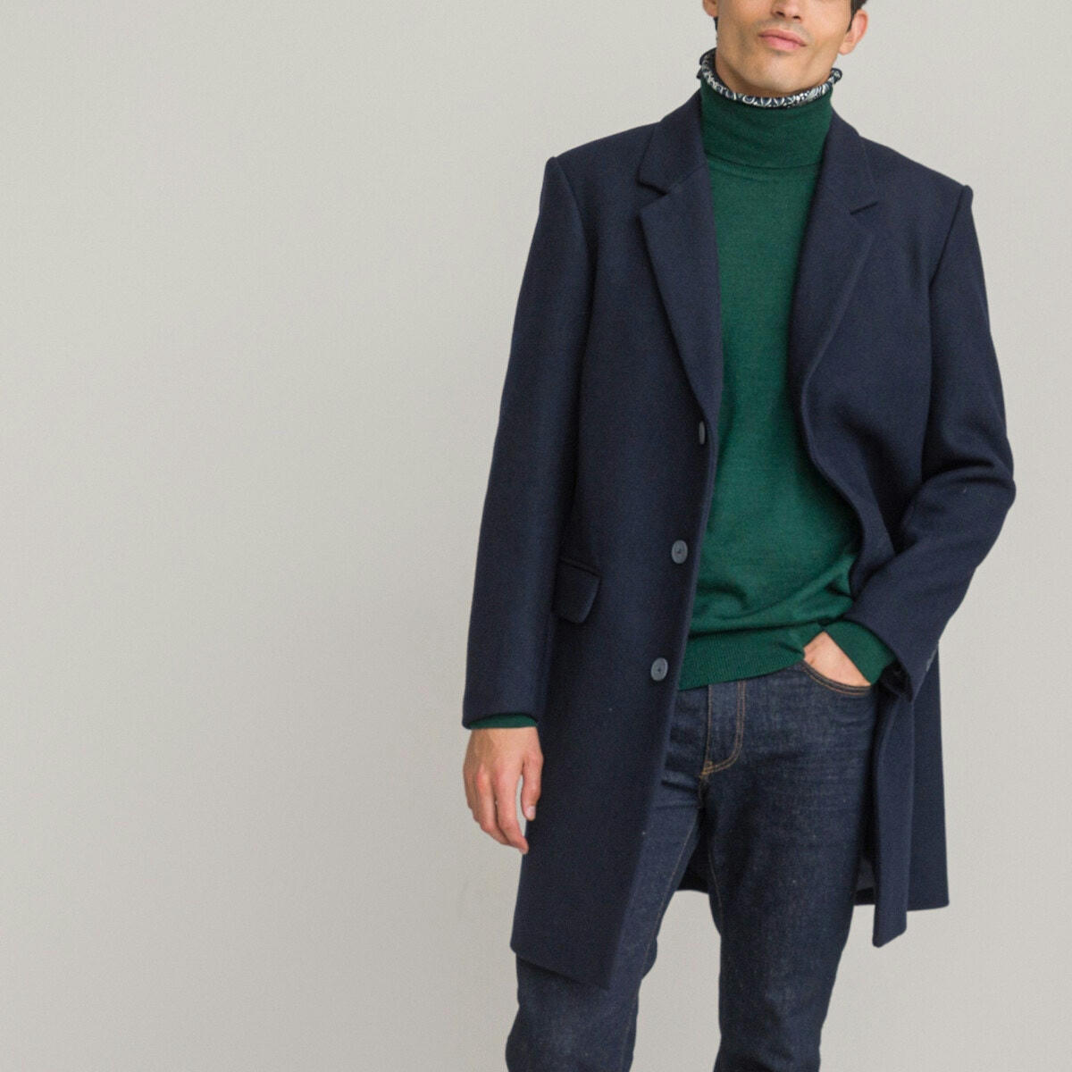 Manteau Signature en laine mélangée
