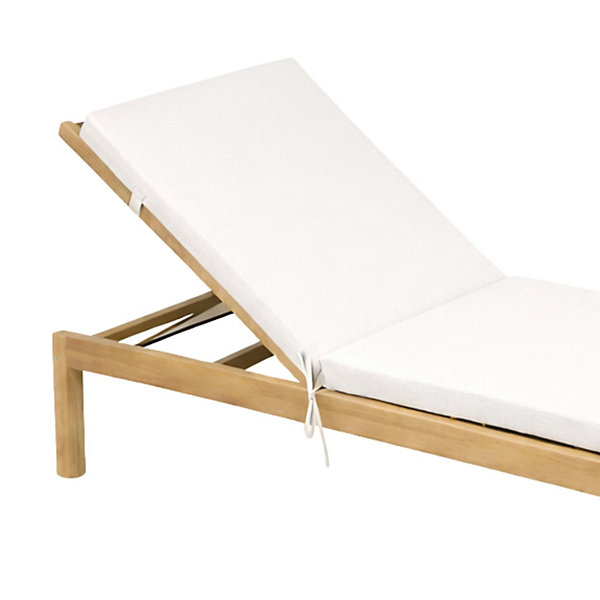 Matelas Bain de soleil extérieur imperméable MINORQUE (60x190 cm - Blanc)