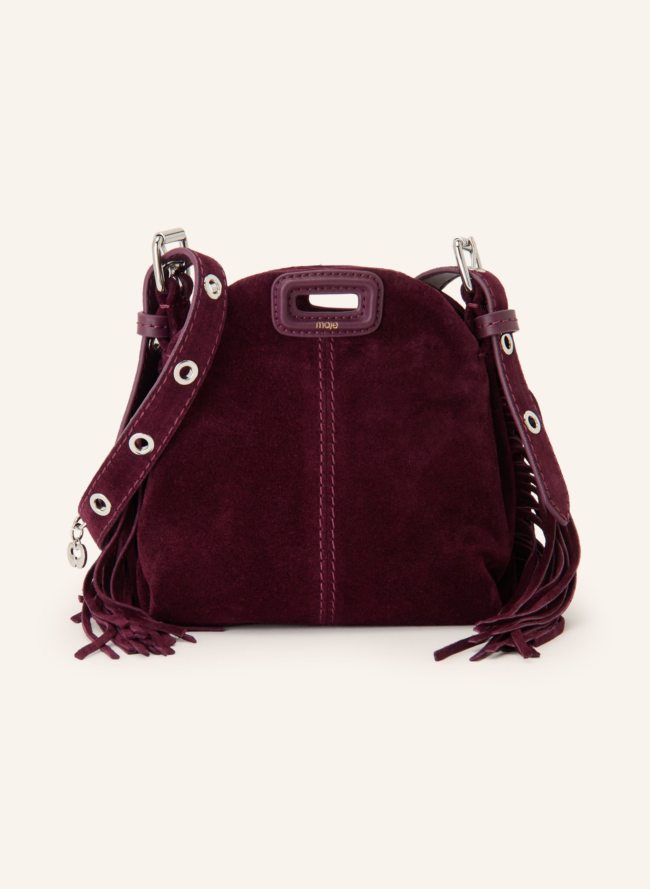 maje Schultertasche mit Nieten