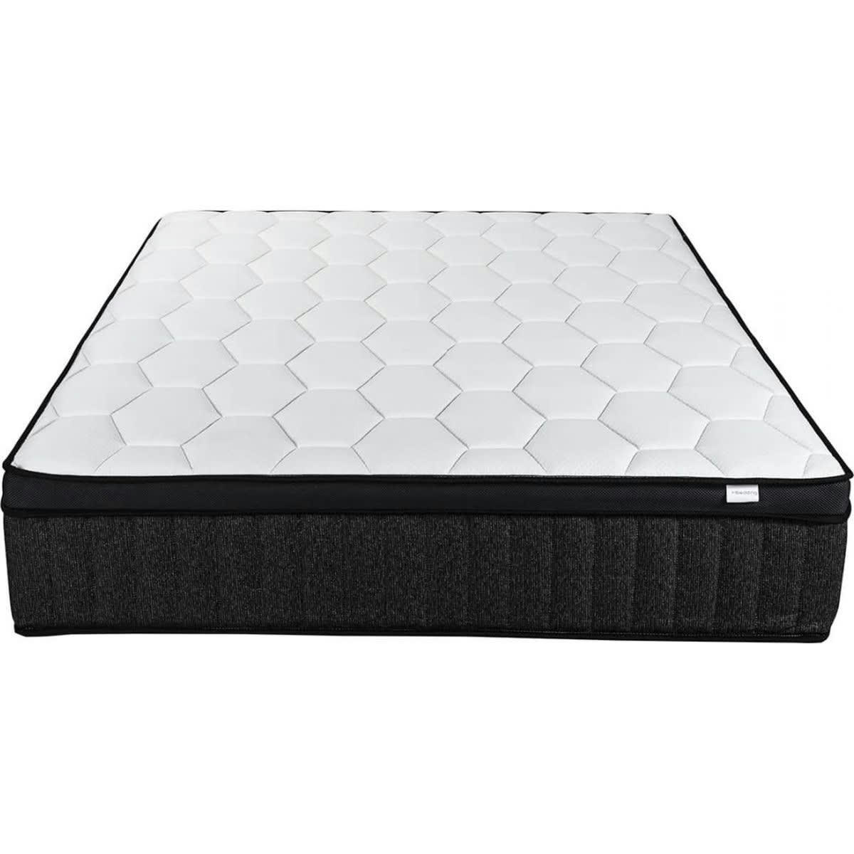 ENSEMBLE PACO - Ensemble lit effet chêne 160x200 + Matelas à mémoire de forme 28cm