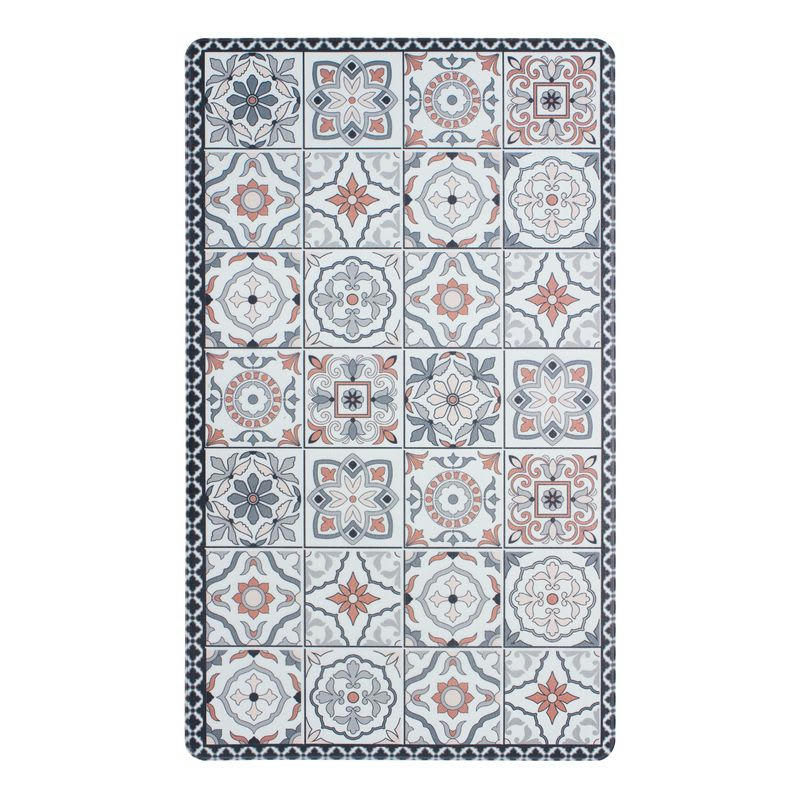 AZULEJOS - Tapis de cuisine carreaux ciment terra cotta 45x75