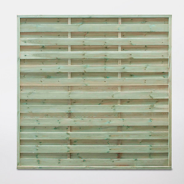 Panneau droit de clôture en bois traité ép.25 mm L.180 x H.180 cm