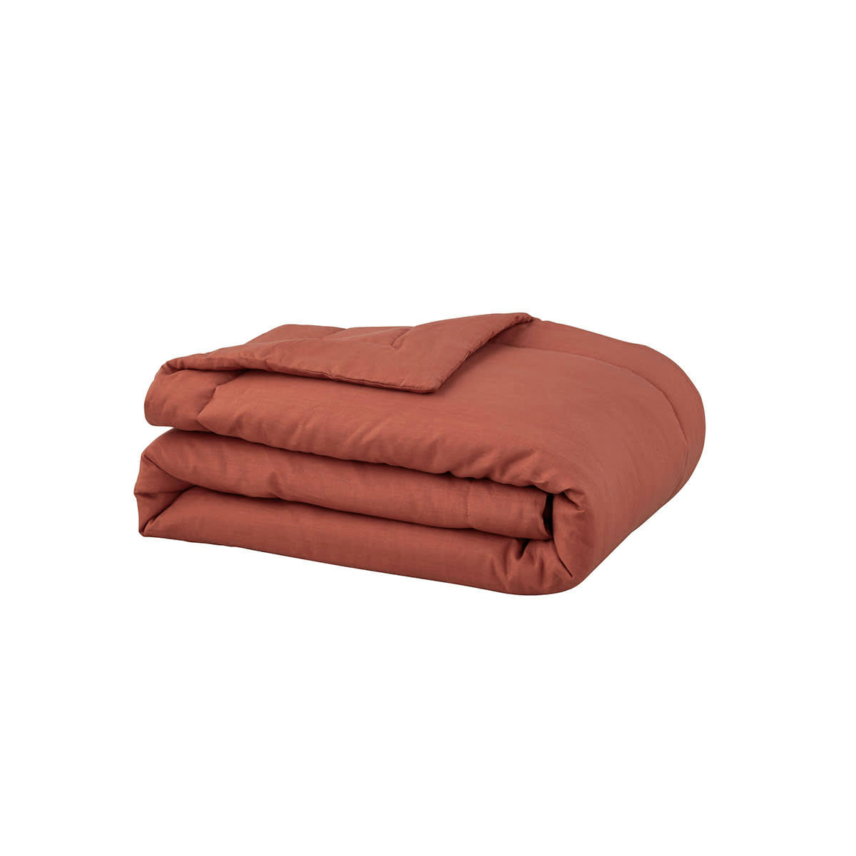 TERRE CUITE - Couvre lit en lin terracotta 130x200