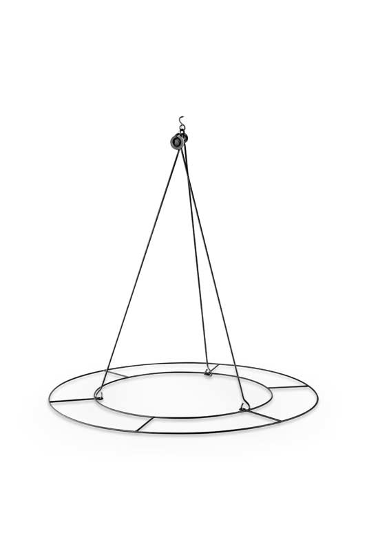 vtwonen decoratie ring - metaal - zwart - 60 cm