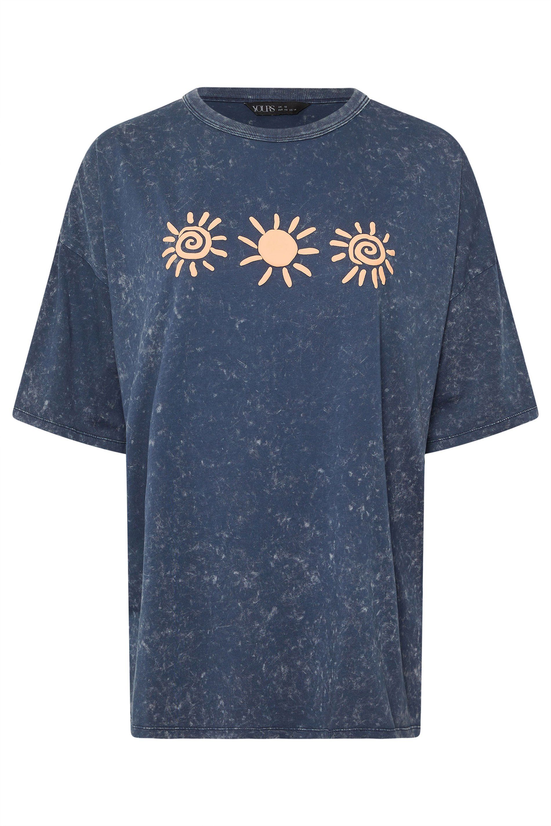 Yours Acid Wash Sunshine Graphic T-Shirt