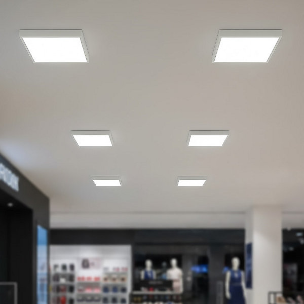 Panneau LED slim edgelit 60x60x0,8 cm, 50W, 5000 lm, 3CCT, blanc   1x cadre 45 mm pour panneau LED 60x60 HOROZ