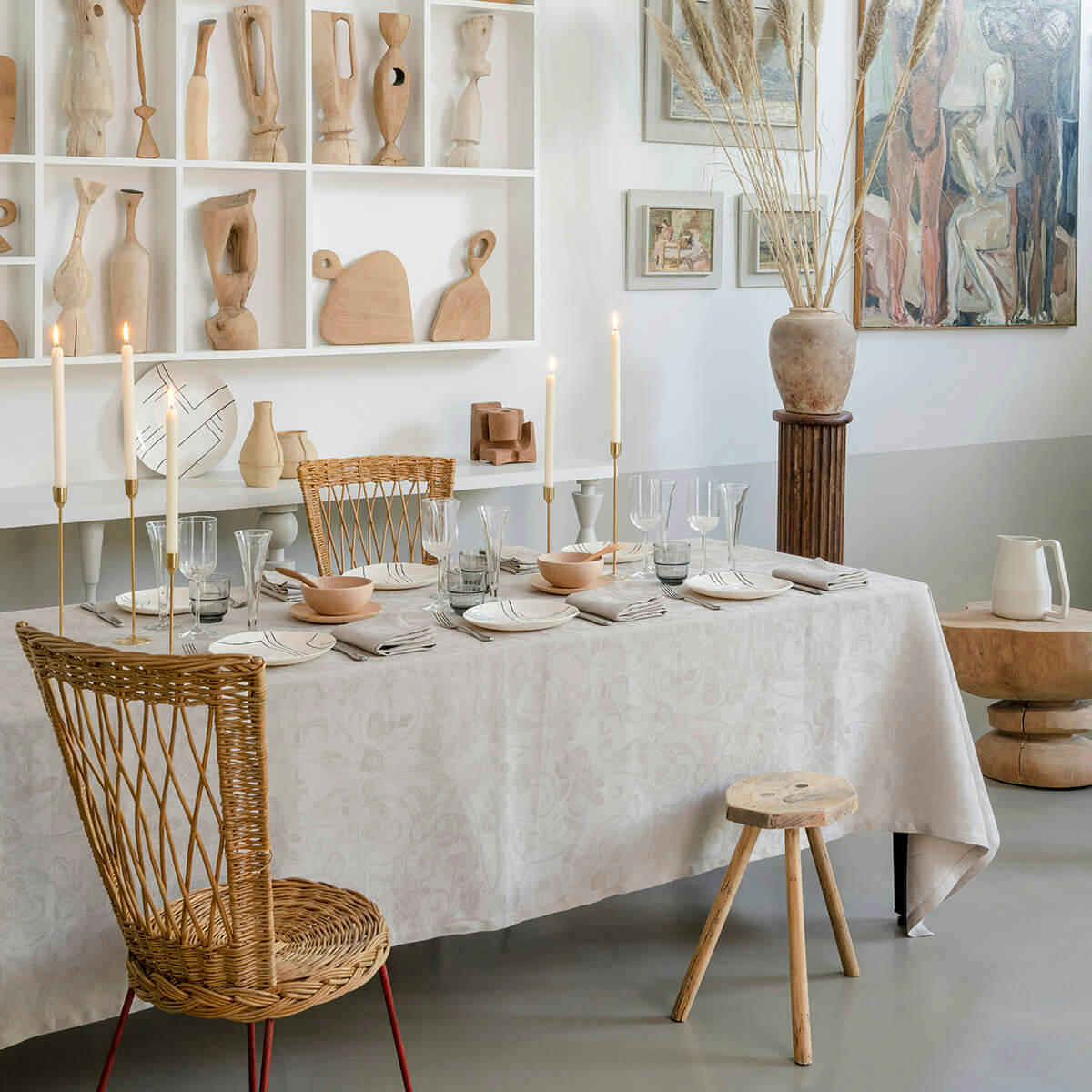 TIVOLI - Nappe en lin sabbia 175 x 250