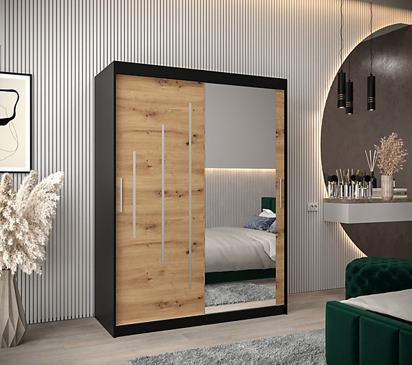 Armoire York 2 a portes coulissantes H. 200 x L. 150 x P. 62 2 portes