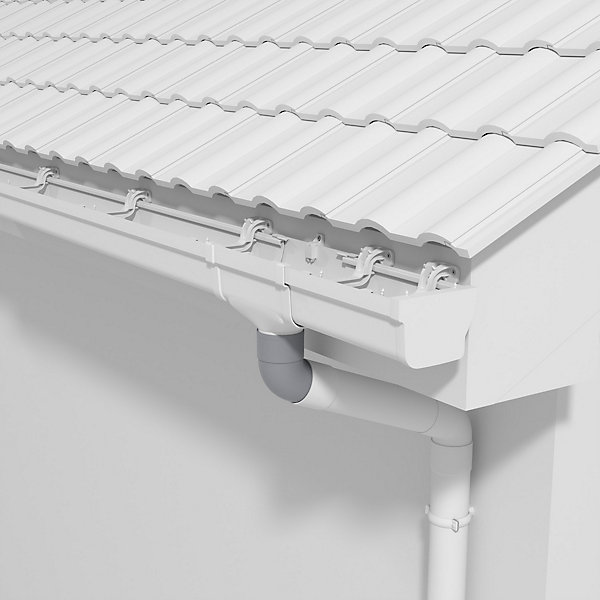Coude M/F 67 deg pour tuyau de 80 mm - Gris