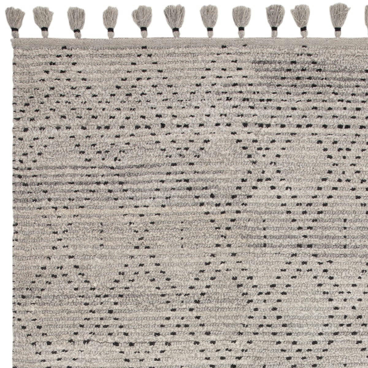 NEDJ - Tapis de salon en laine gris 120x170 cm