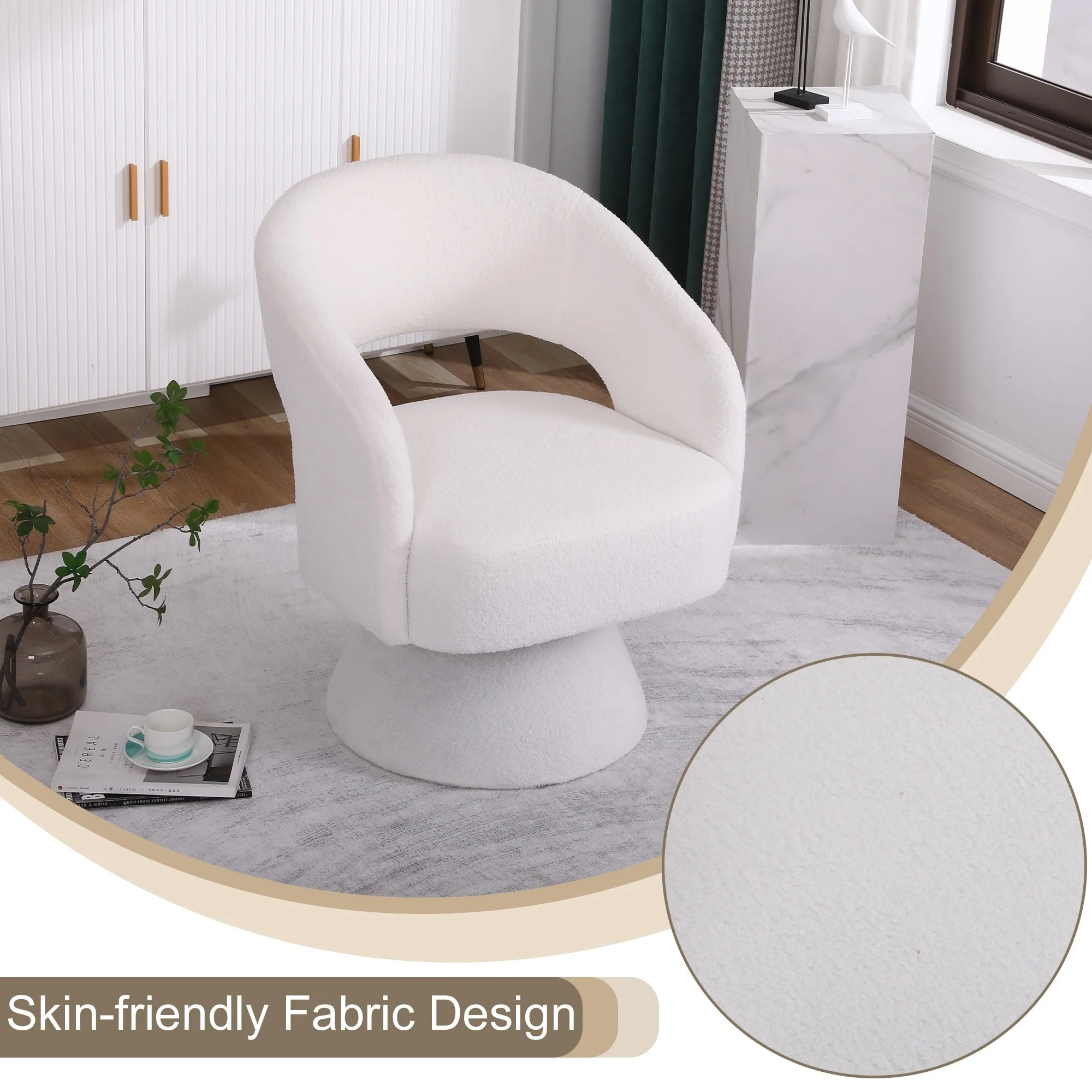 Upholstered Swivel Armchair