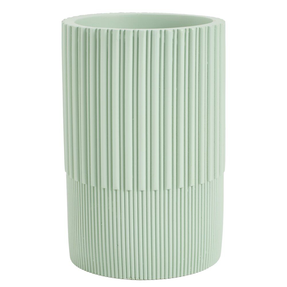 Gobelet salle de bain résine stries Ø7xH10cm (3 modèles)