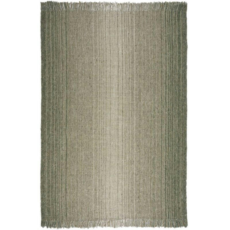 MOTTLE - Tapis de salle à manger en jute et laine ombre vert 200 x 290