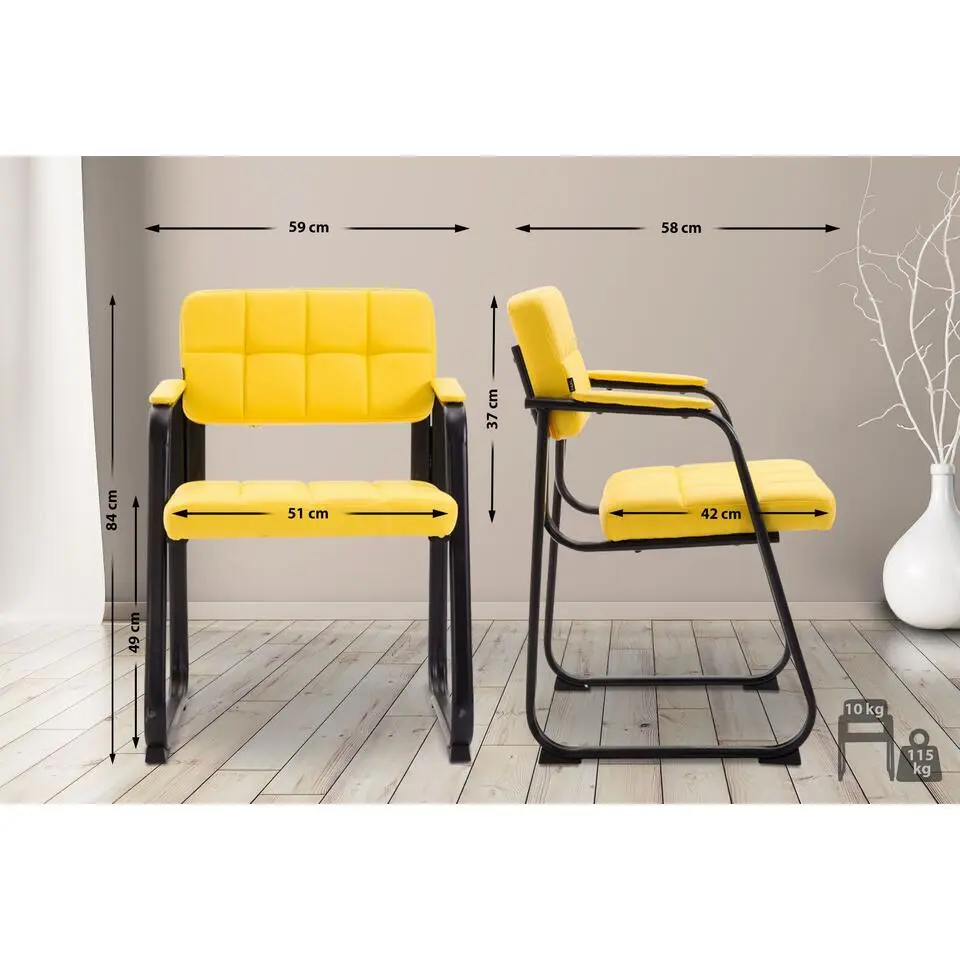 CLP Eetkamerstoel Canada B Kunstleer - geel