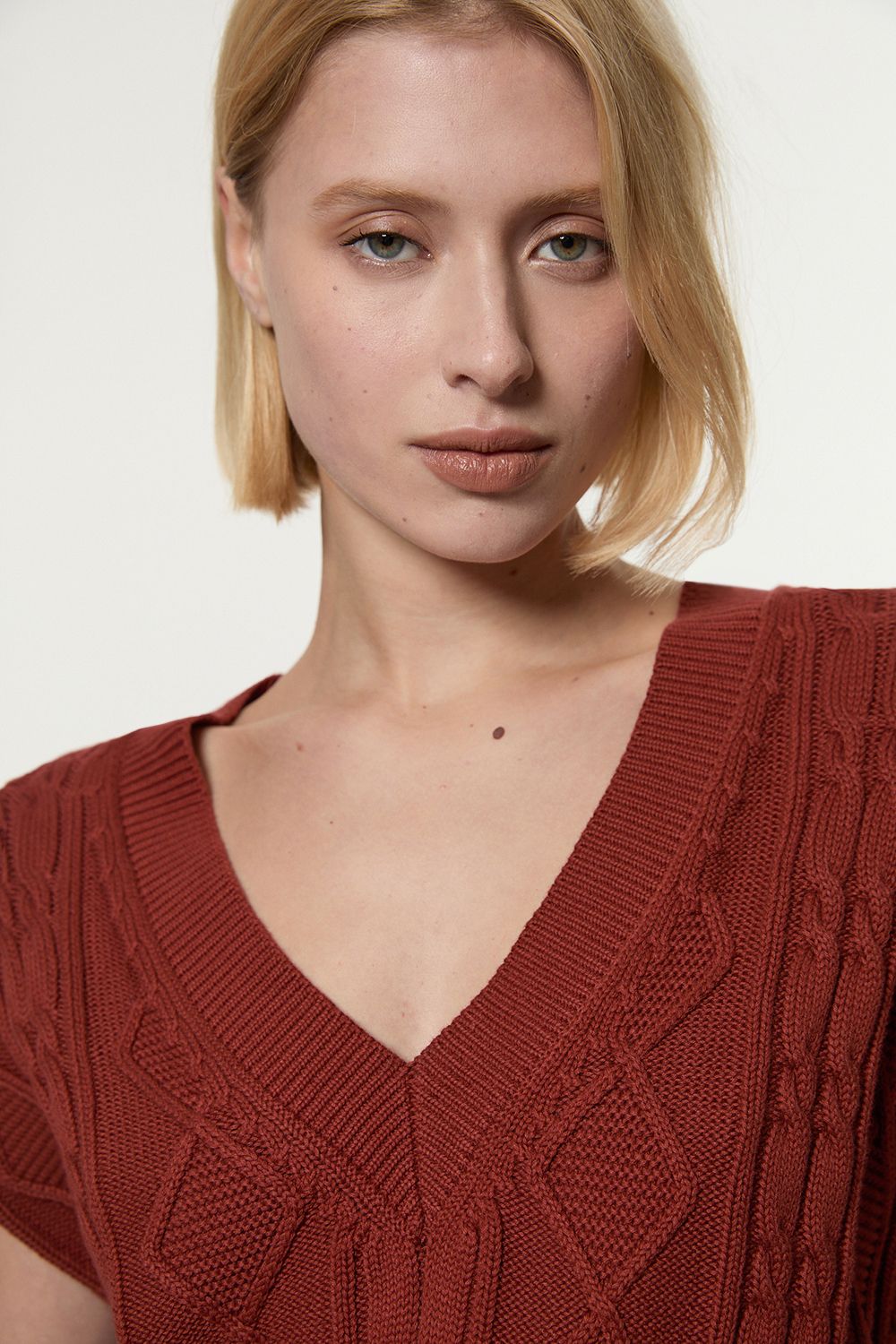 KarenMillen Knitted Cable Longline Tank