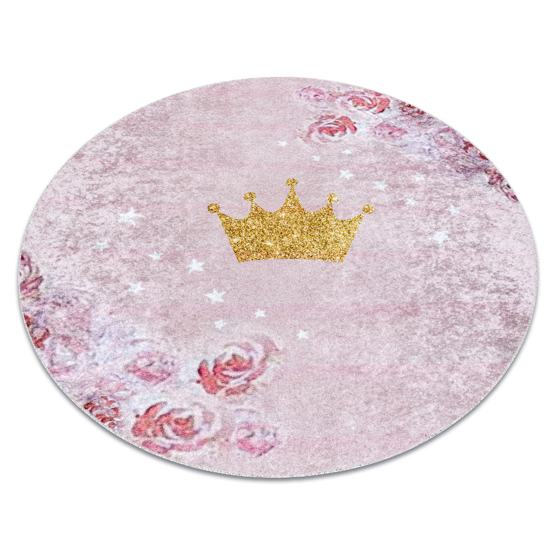 Dywan do prania JUNIOR 51549.802 Korona dla dzieci, koło 80 cm