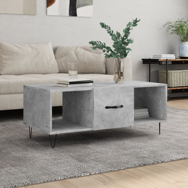 Stolik Kawowy Ława Stół Szary 102x50x40 Drzwiczki Do Salonu Do Pokoju