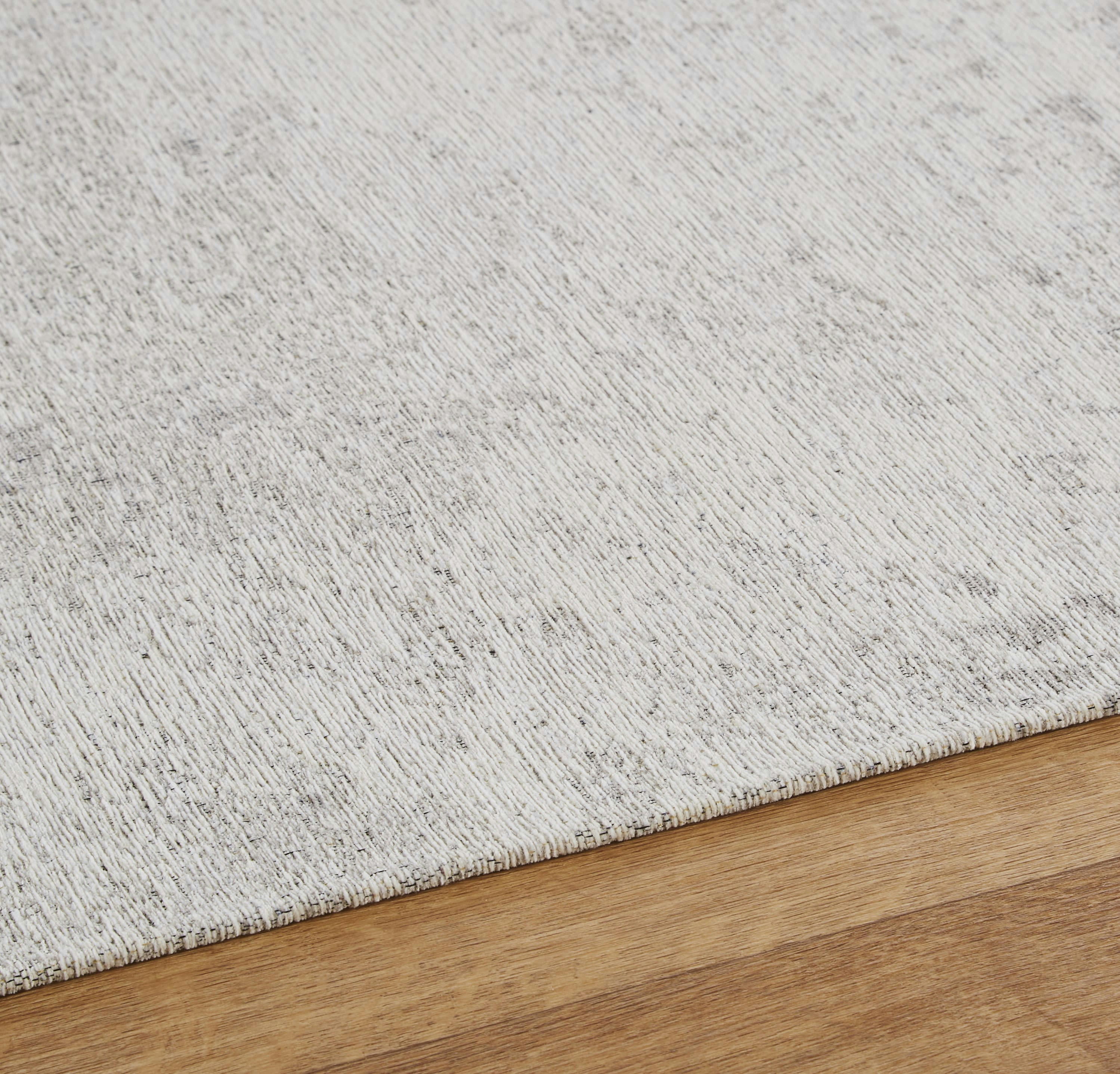 PAULINE - Tapis tissé jacquard gris clair 155x230