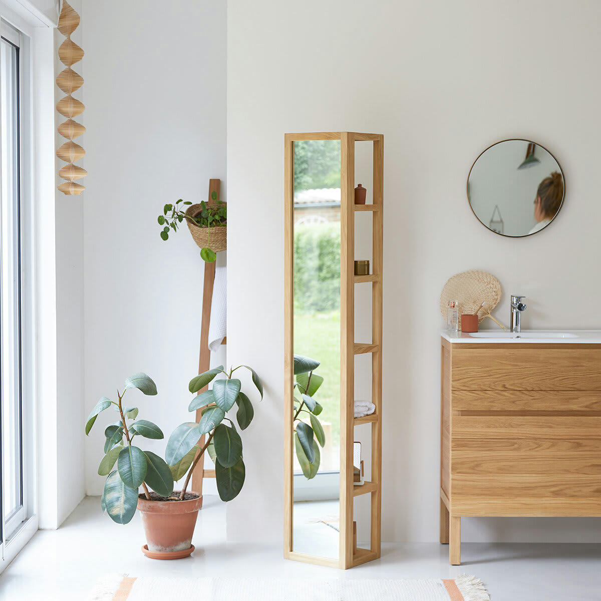 TWIG - Colonne droite en teck massif