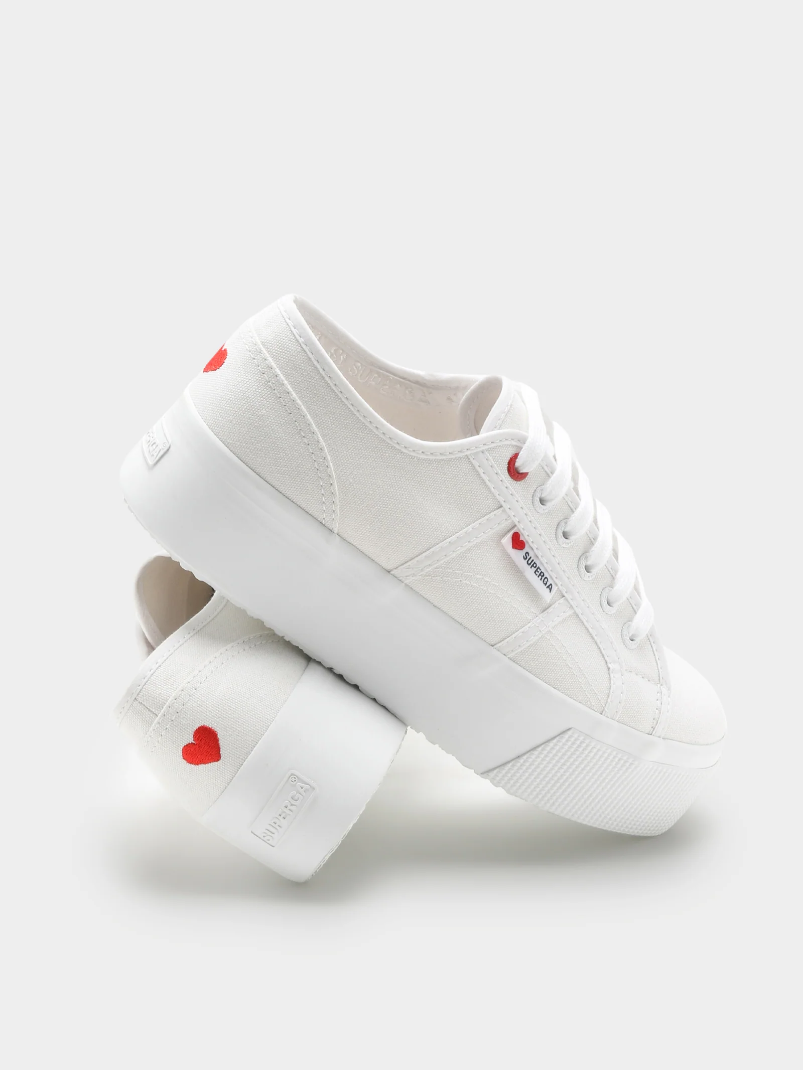 Womens 2790 Midform Canvas Little Hearts Embroidery Sneakers