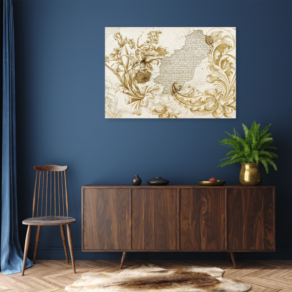 Feeby Obraz na płótnie, Fresk roślinny boho 60x40