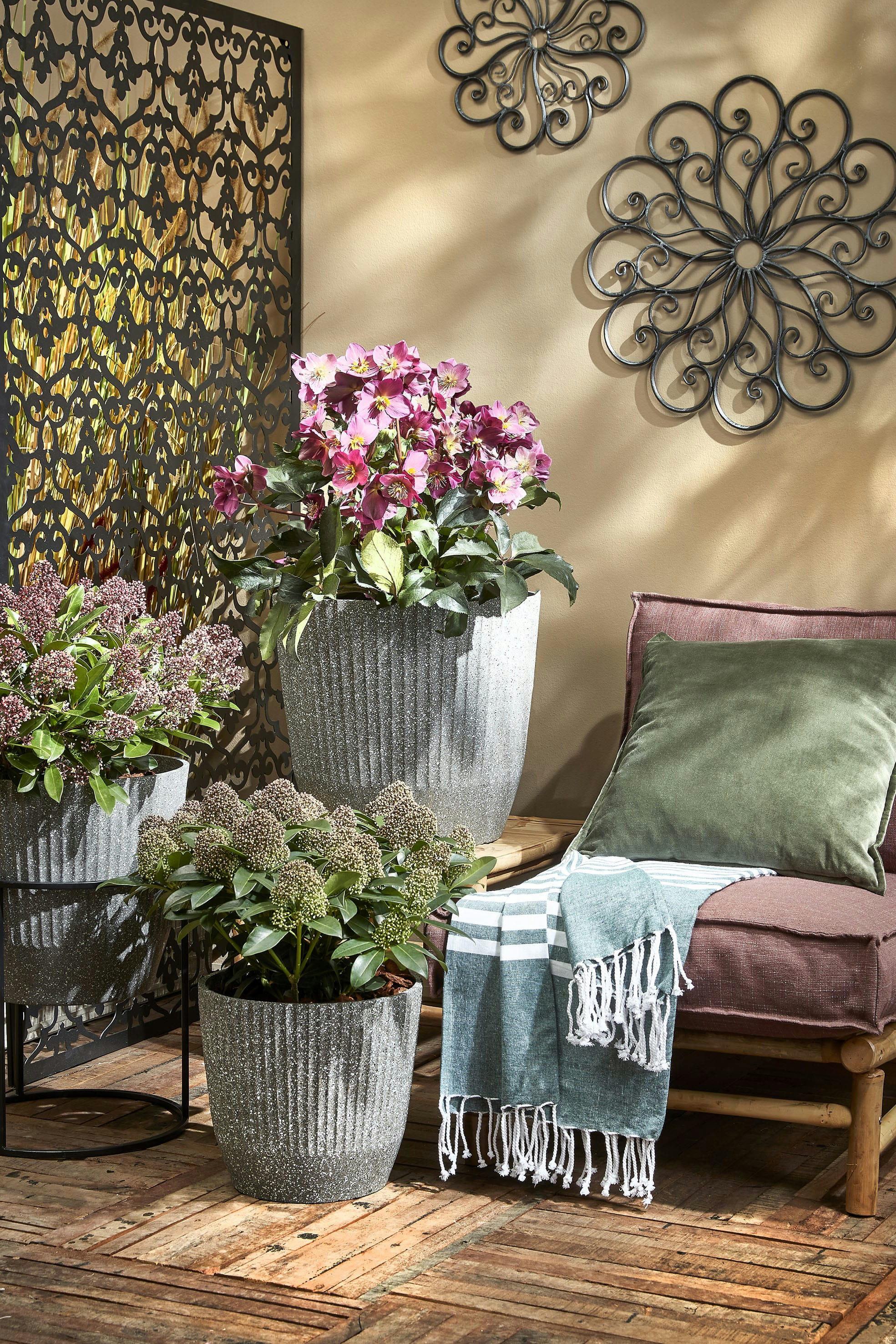 CHARME - Coussin en velours vert 50x50