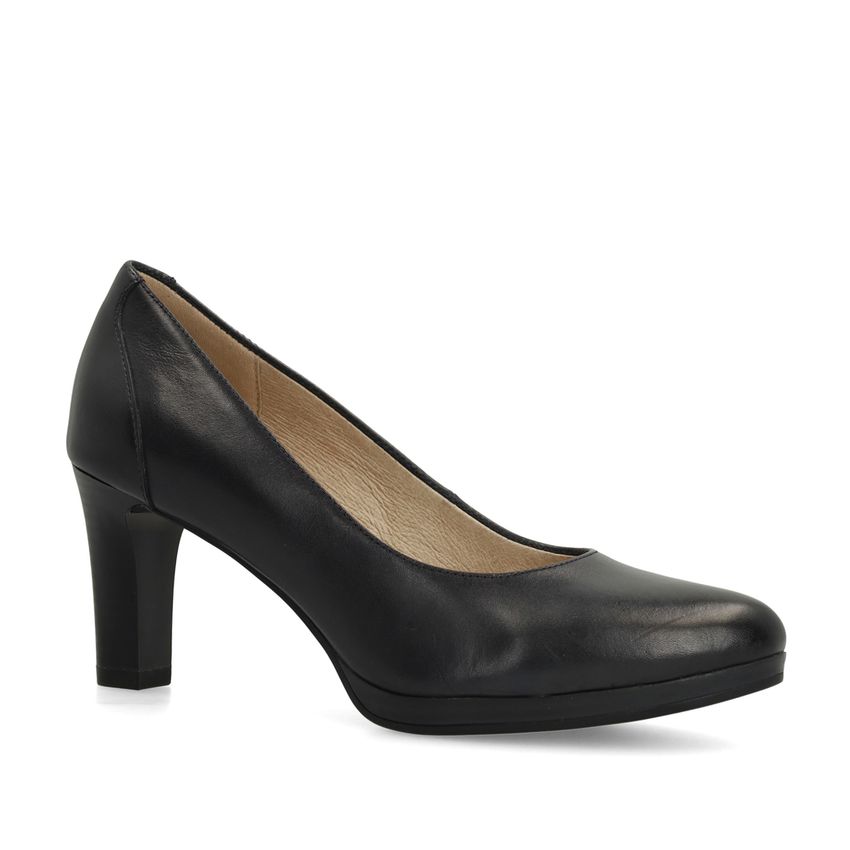 No Stress Donkerblauwe leren pumps