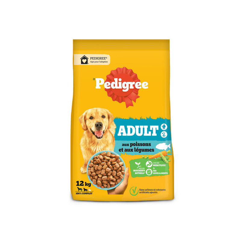 Sac de croquettes pour chien Poisson et Légumes 12 kg PEDIGREE