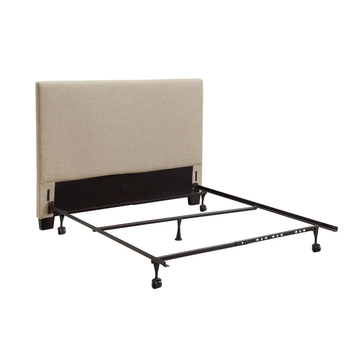 Elle King Size Upholstered Headboard, Panel Design, Beige