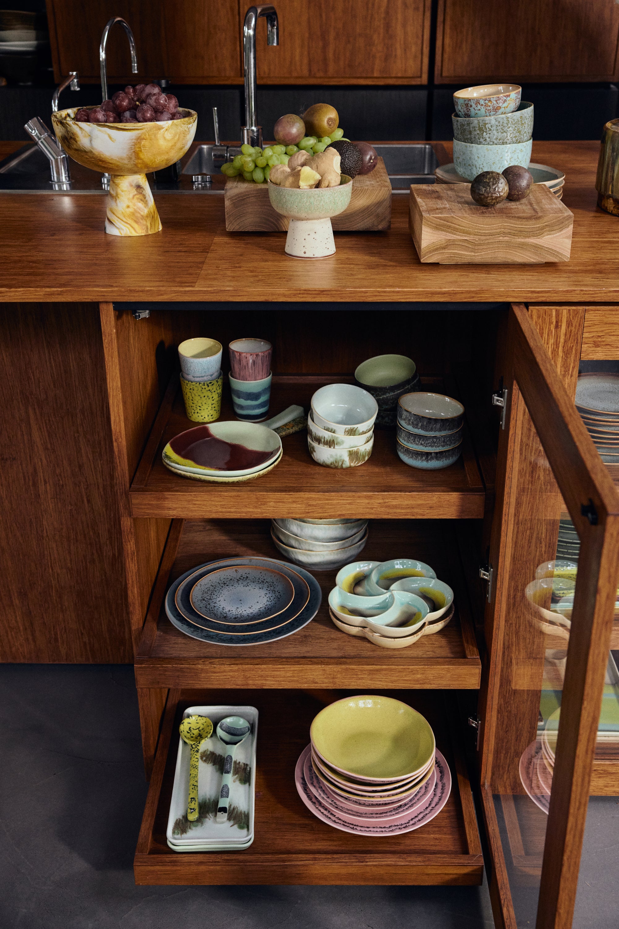 HKliving 70's Ceramics Serveerplankje - Cherry