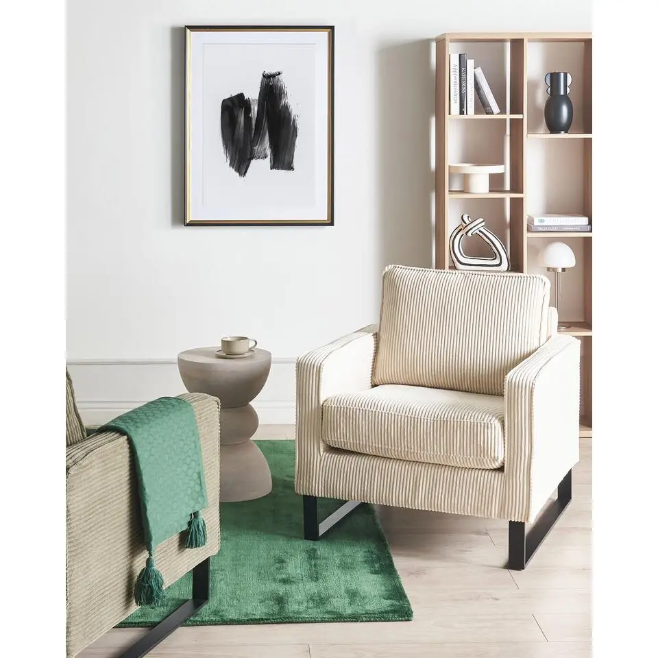 VIND - Fauteuil - Lichtbeige - Corduroy