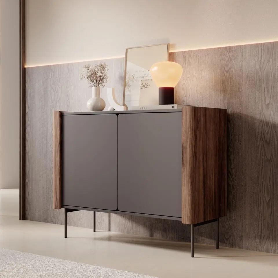 Meubella - Lux - Dressoir - Zwart - 105x40x83 cm