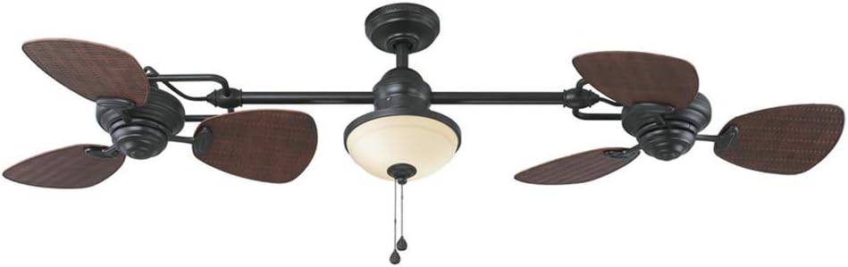 Harbor Breeze Twin Breeze II 74 Outdoor Ceiling Fan, Bronze
