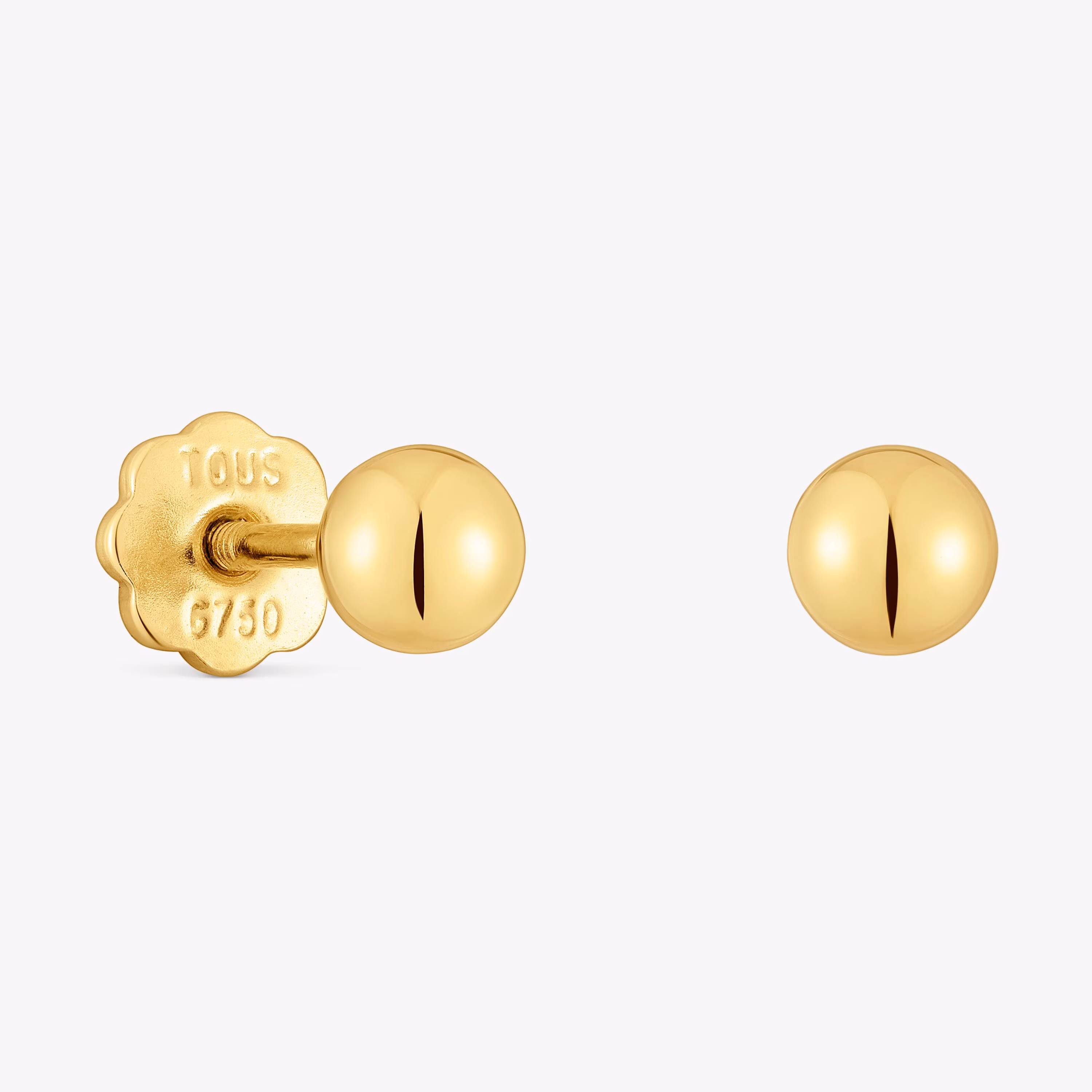 Pendientes de oro 4 mm Basics
