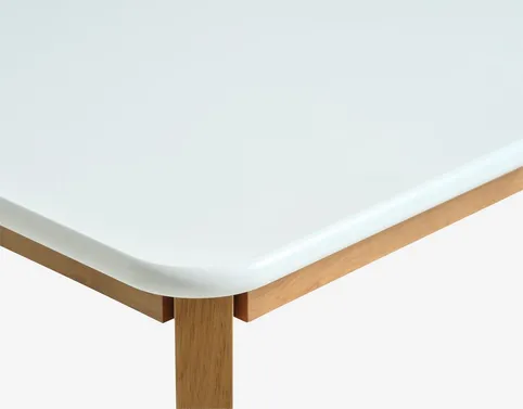 Spisebord JEGIND 80x130 hvid/natur